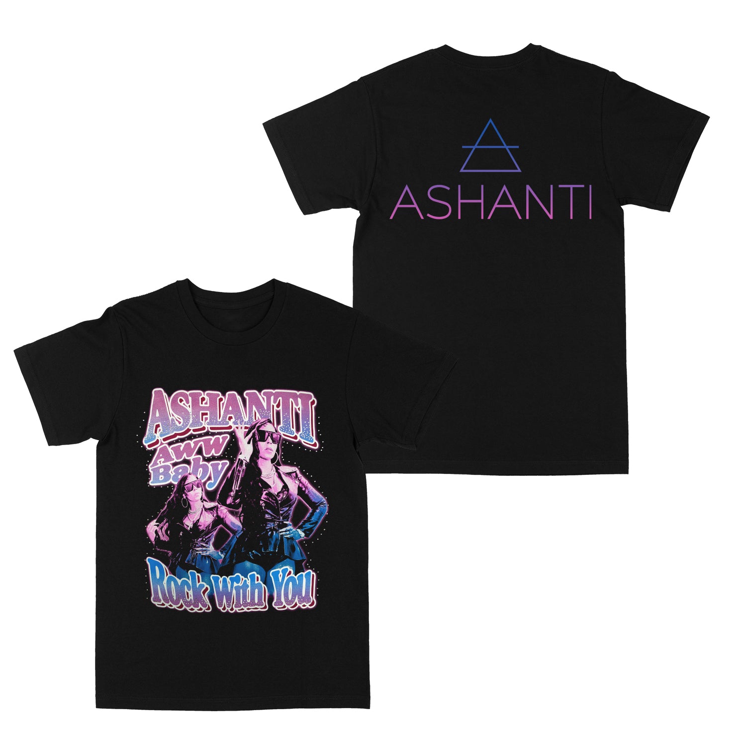 Aww Baby Rhinestones "Black" Tee
